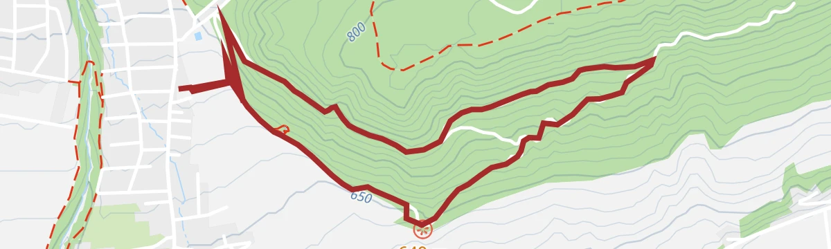 Route map: Haslachrunde mittelschwere Nordic Walking Runde in Mils, Tirol